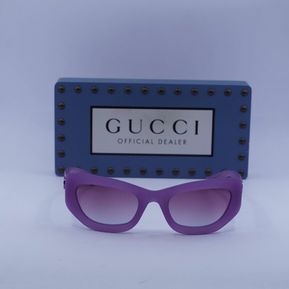 Gucci GG1784S 004 Cat Eye Sunglasses - Matte Milky Lilac/Violet main image 6